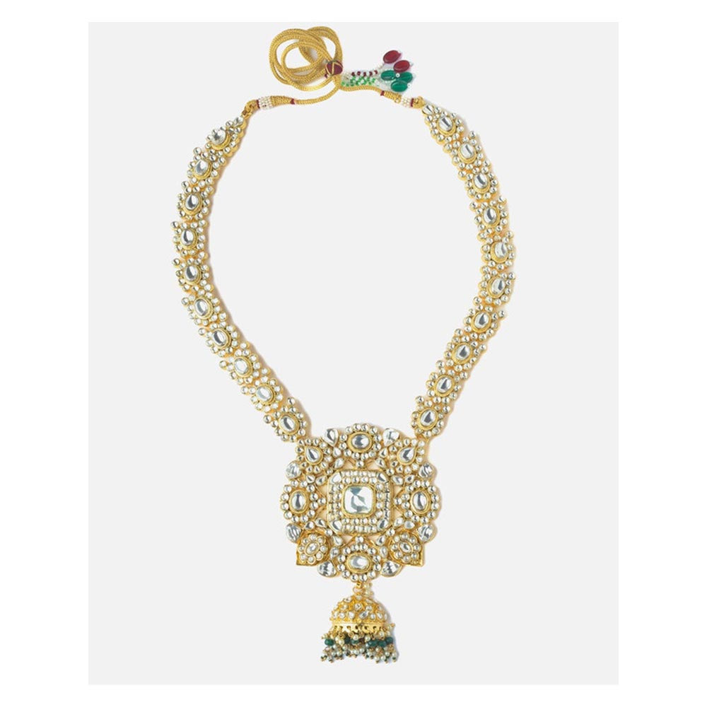 VIVINIA By Vidhi Mehra Gold Plated White Womens Kundan Long Necklace