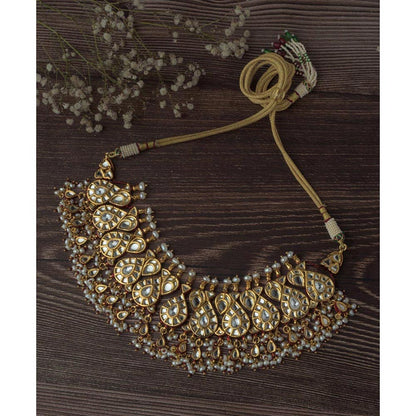 VIVINIA By Vidhi Mehra Gold Plated Womens Choker Necklace Set