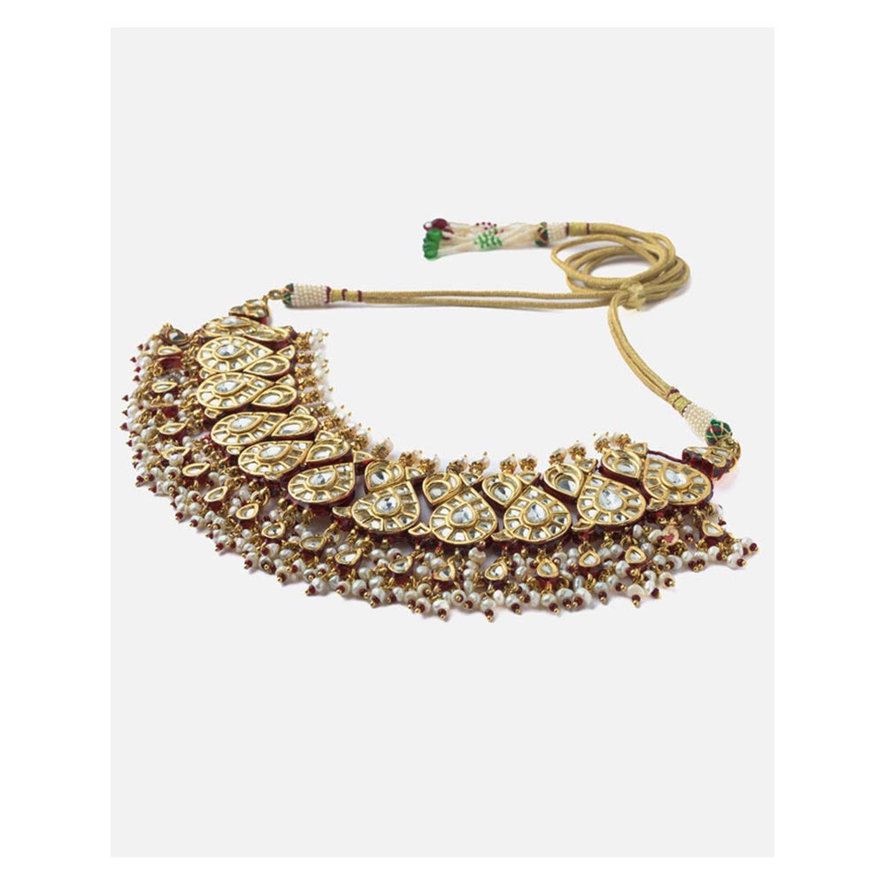 VIVINIA By Vidhi Mehra Gold Plated Womens Choker Necklace Set