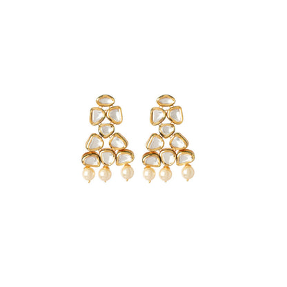 VIVINIA By Vidhi Mehra Aatman Gold Plated Womens Kundan Polki Necklace Set With Earrings