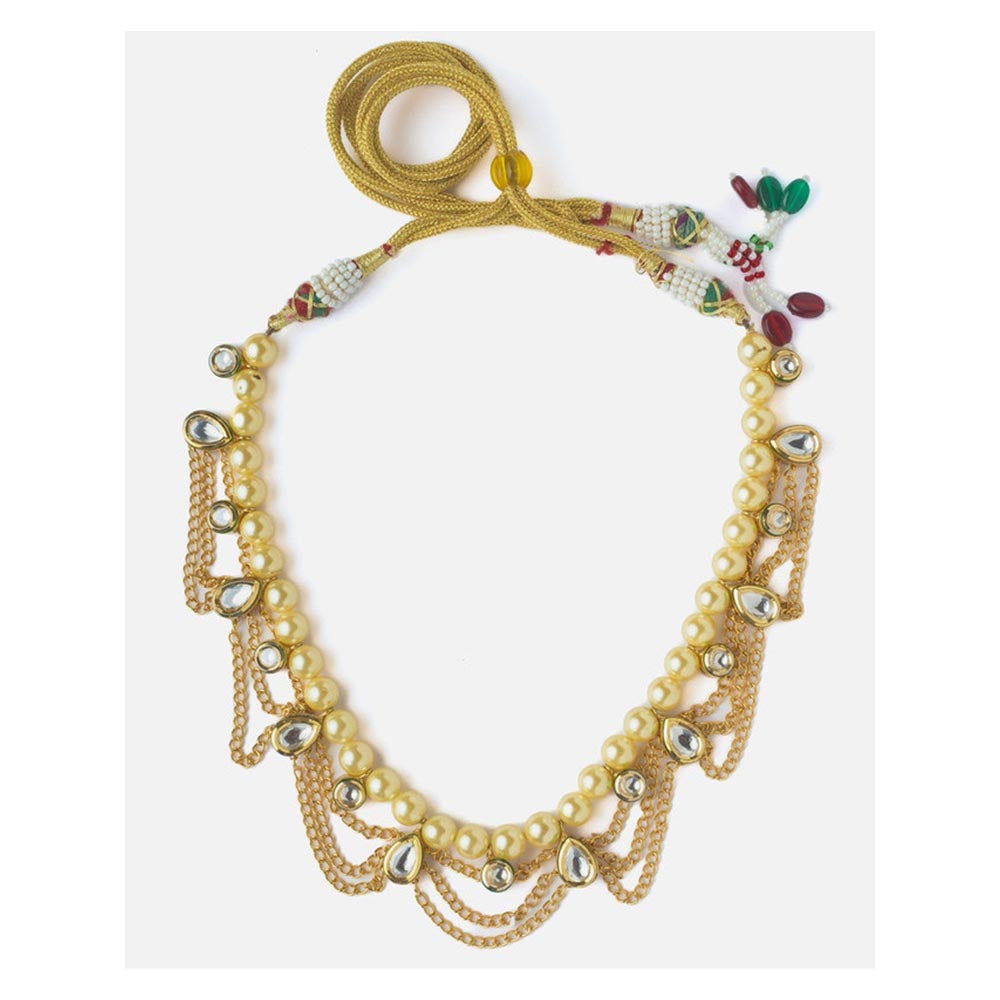 VIVINIA By Vidhi Mehra Gold Plated Womens Kundan Short Necklace