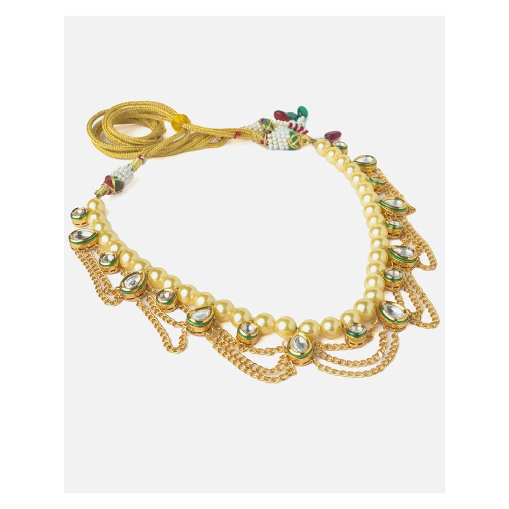 VIVINIA By Vidhi Mehra Gold Plated Womens Kundan Short Necklace