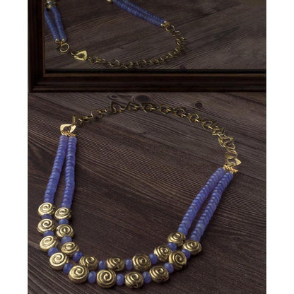 VIVINIA By Vidhi Mehra Gold Plated Purple Womens Short Necklace