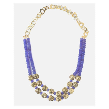 VIVINIA By Vidhi Mehra Gold Plated Purple Womens Short Necklace