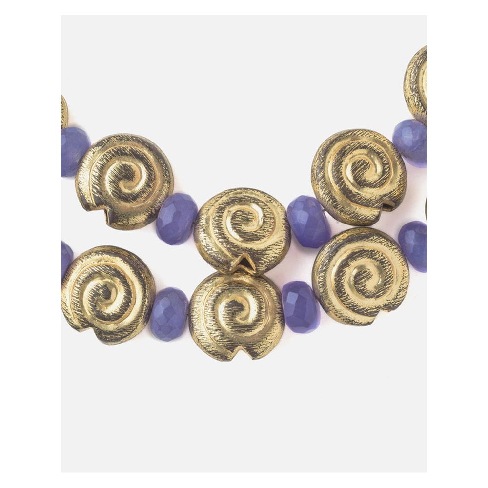VIVINIA By Vidhi Mehra Gold Plated Purple Womens Short Necklace