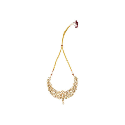 VIVINIA By Vidhi Mehra Aatman Gold Plated Womens Kundan Polki Necklace Set With Earrings