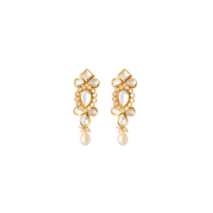 VIVINIA By Vidhi Mehra Aatman Gold Plated Womens Kundan Polki Necklace Set With Earrings