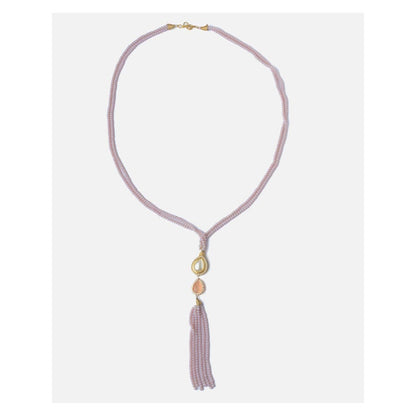 VIVINIA By Vidhi Mehra Gold Plated Purple Womens Beads Long Mala Necklace