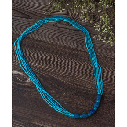 VIVINIA By Vidhi Mehra Blue Womens Beads Long Mala Necklace