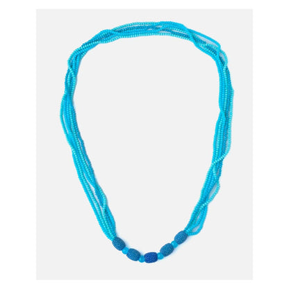 VIVINIA By Vidhi Mehra Blue Womens Beads Long Mala Necklace