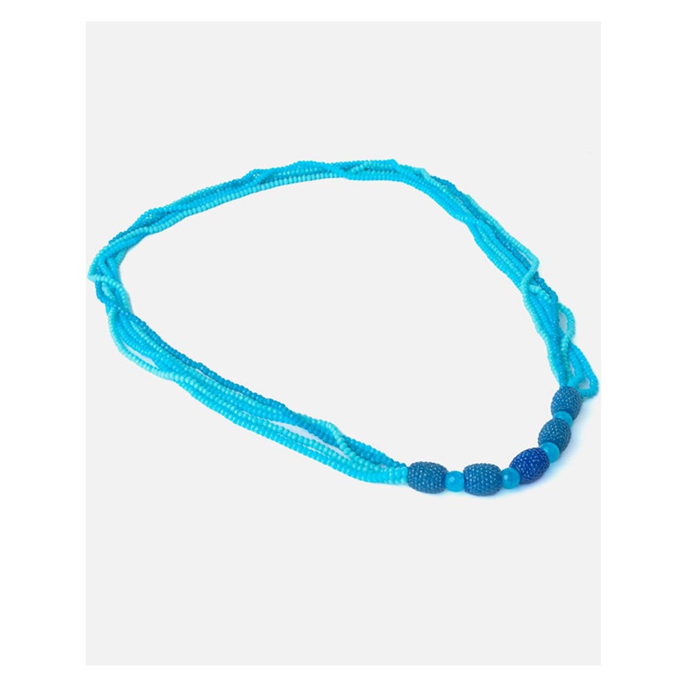 VIVINIA By Vidhi Mehra Blue Womens Beads Long Mala Necklace