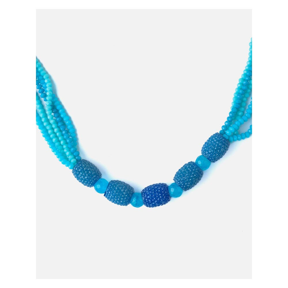 VIVINIA By Vidhi Mehra Blue Womens Beads Long Mala Necklace