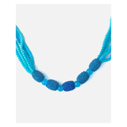 VIVINIA By Vidhi Mehra Blue Womens Beads Long Mala Necklace