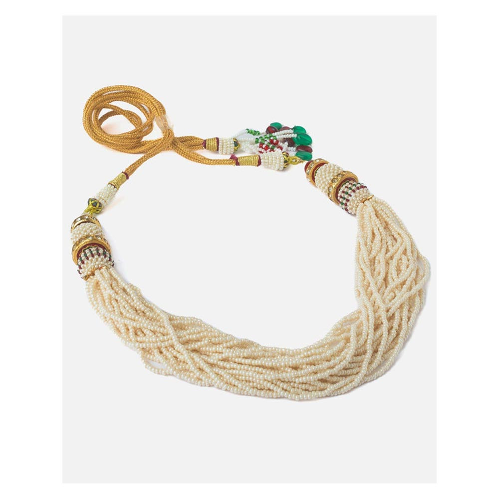 VIVINIA By Vidhi Mehra Gold Plated White Womens Pearl Short Necklace