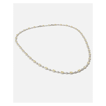 VIVINIA By Vidhi Mehra Silver Plated Yellow Womens Short Necklace