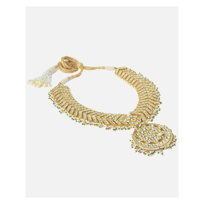 VIVINIA By Vidhi Mehra Gold Plated White Womens Kundan Short Necklace