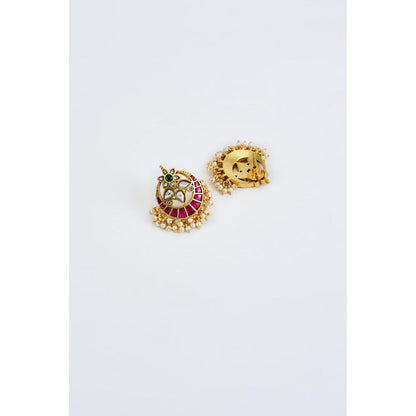 VIVINIA By Vidhi Mehra Saadgi Gold Plated White Womens Kundan Polki Long Necklace Set