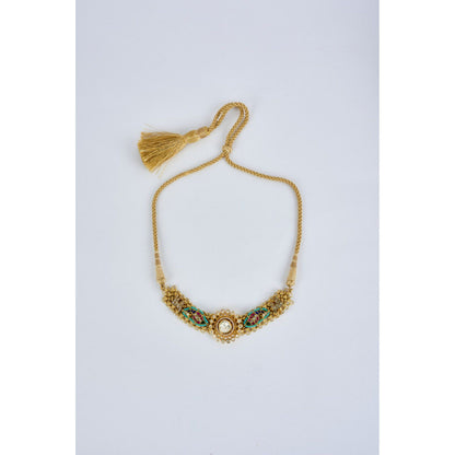 VIVINIA By Vidhi Mehra Morpankh Gold Plated Multi Womens Kundan Polki Choker Necklace Sets