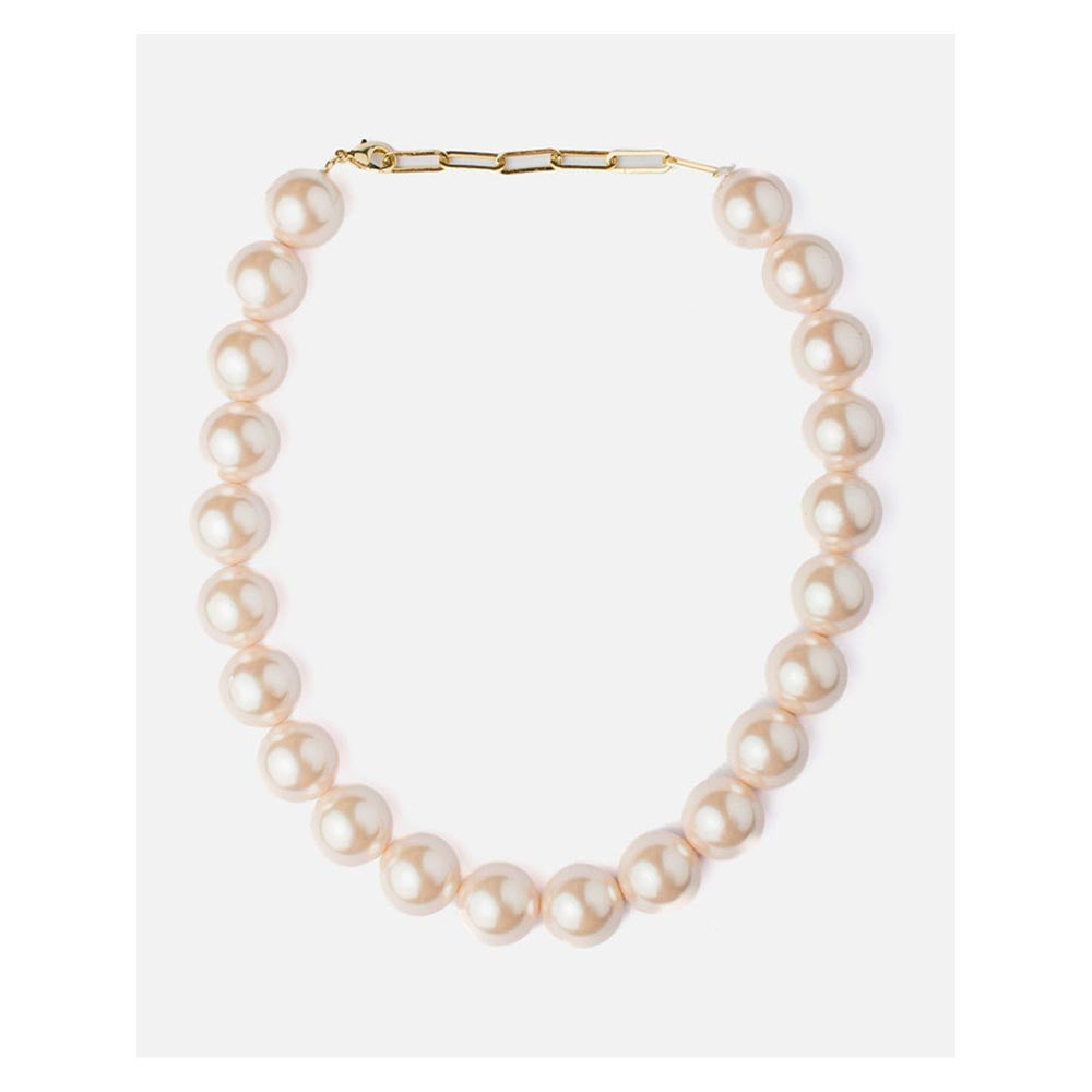 VIVINIA By Vidhi Mehra Florence White Womens Pearl Short Necklace