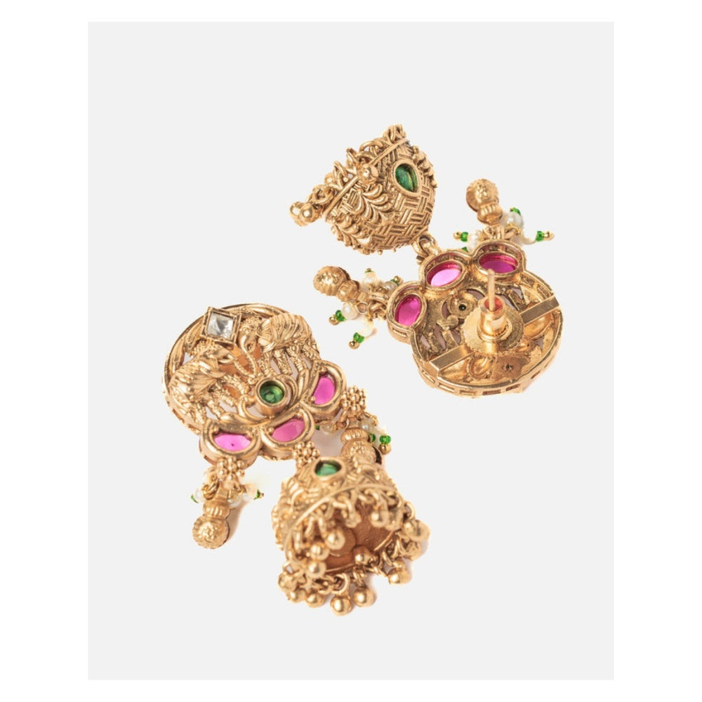 VIVINIA By Vidhi Mehra Isvaraah 2.0 Gold Plated Short Necklace Set With Earrings