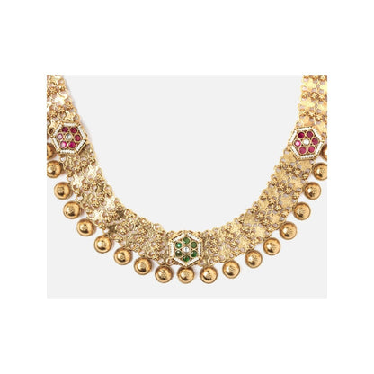 VIVINIA By Vidhi Mehra Isvaraah 2.0 Gold Plated Long Necklace Set With Earrings