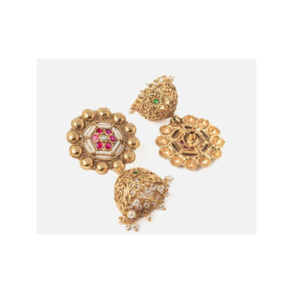 VIVINIA By Vidhi Mehra Isvaraah 2.0 Gold Plated Long Necklace Set With Earrings