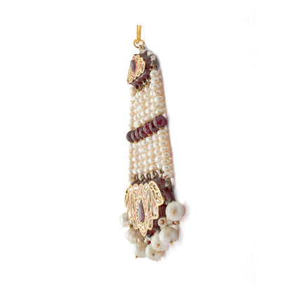 VIVINIA By Vidhi Mehra Gold Plated Red Womens Kundan Polki Paasa