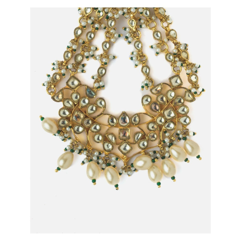 VIVINIA By Vidhi Mehra Gold Plated Womens Beaded Pasa