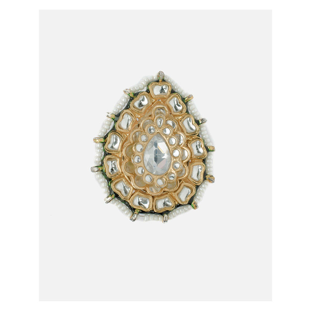 VIVINIA By Vidhi Mehra Saadgi Gold Plated Womens Kundan Polki Ring
