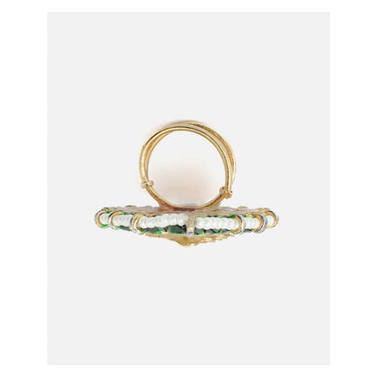 VIVINIA By Vidhi Mehra Saadgi Gold Plated Womens Kundan Polki Ring