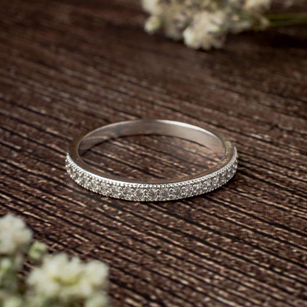 VIVINIA By Vidhi Mehra Zia 2.0 Silver Plated Womens Zircon Ring