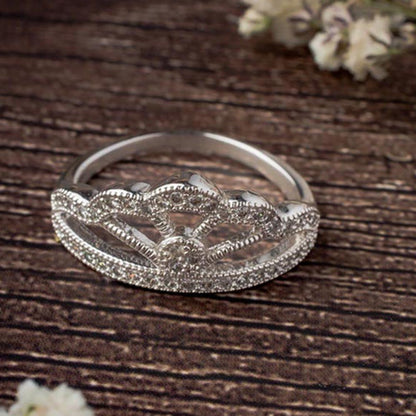 VIVINIA By Vidhi Mehra Zia 2.0 Silver Plated Womens Zircon Ring