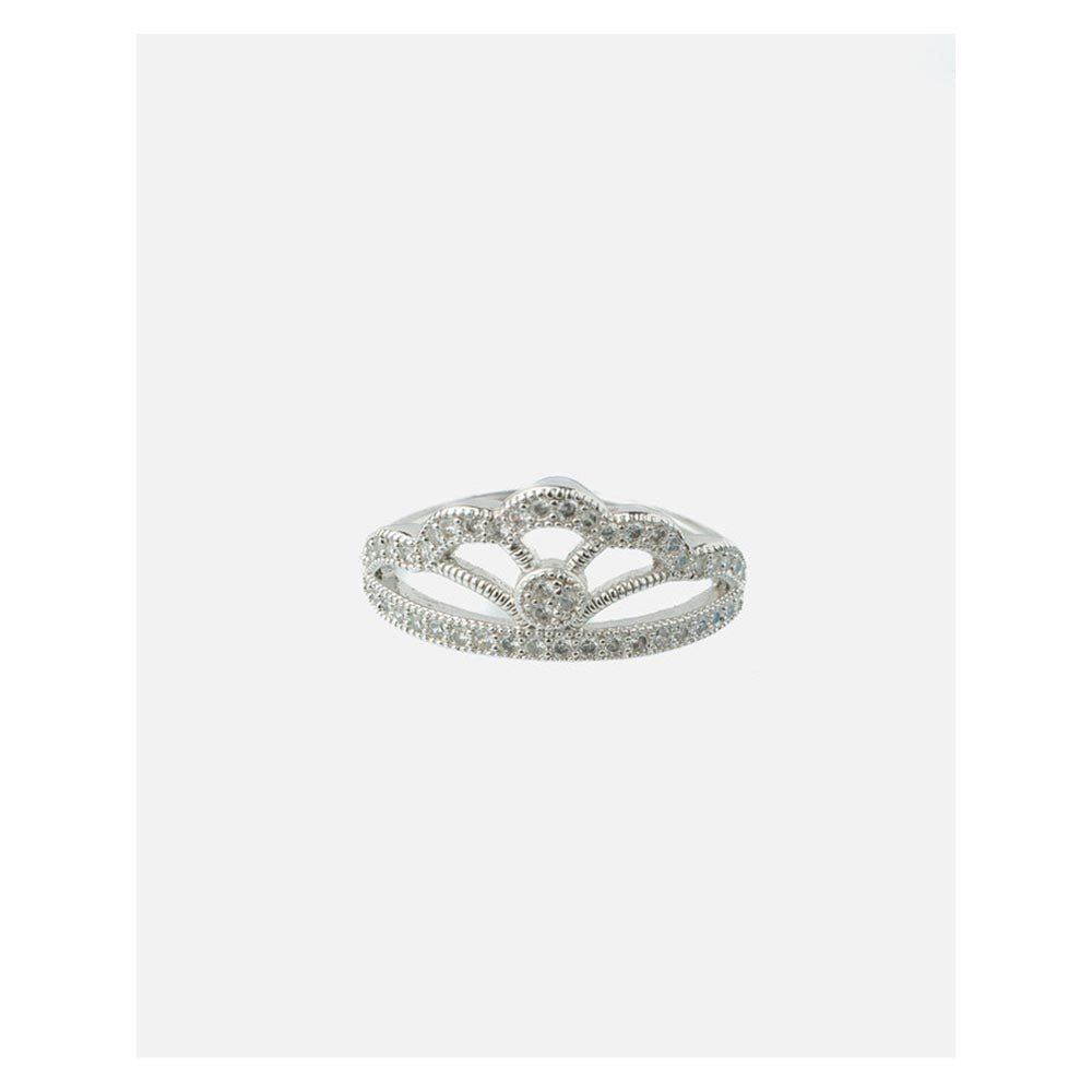 VIVINIA By Vidhi Mehra Zia 2.0 Silver Plated Womens Zircon Ring