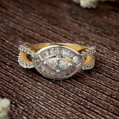 VIVINIA By Vidhi Mehra Zia 2.0 Gold Plated Womens Zircon Ring