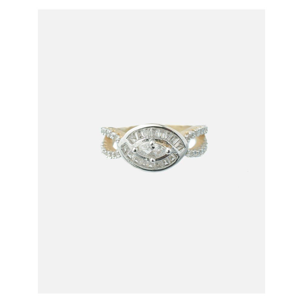 VIVINIA By Vidhi Mehra Zia 2.0 Gold Plated Womens Zircon Ring