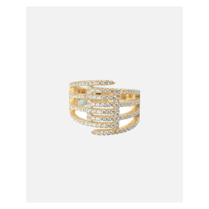 VIVINIA By Vidhi Mehra Zia 2.0 Gold Plated Womens Zircon Ring