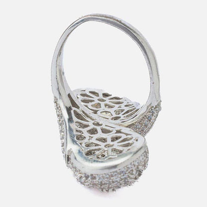 VIVINIA By Vidhi Mehra Silver Plated Womens Zircon Ring