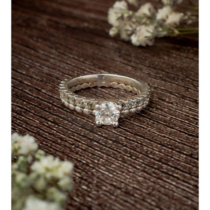 VIVINIA By Vidhi Mehra Zia 2.0 Silver Plated Womens Zircon Ring