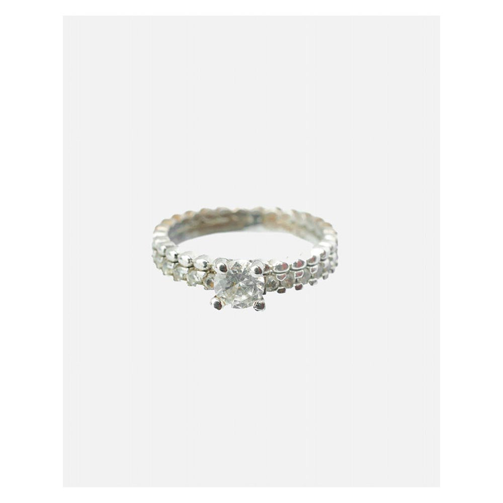 VIVINIA By Vidhi Mehra Zia 2.0 Silver Plated Womens Zircon Ring