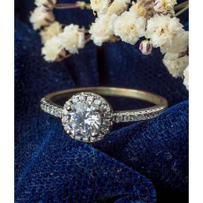 VIVINIA By Vidhi Mehra Silver Plated Womens Zircon Ring