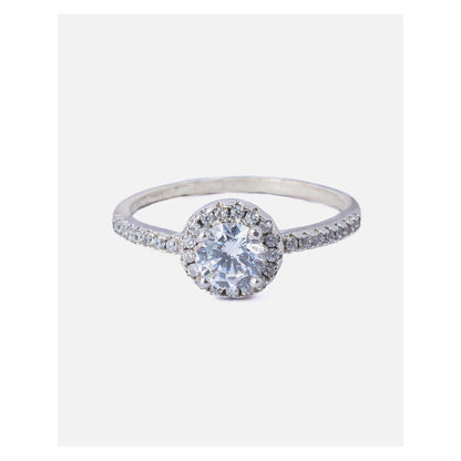 VIVINIA By Vidhi Mehra Silver Plated Womens Zircon Ring