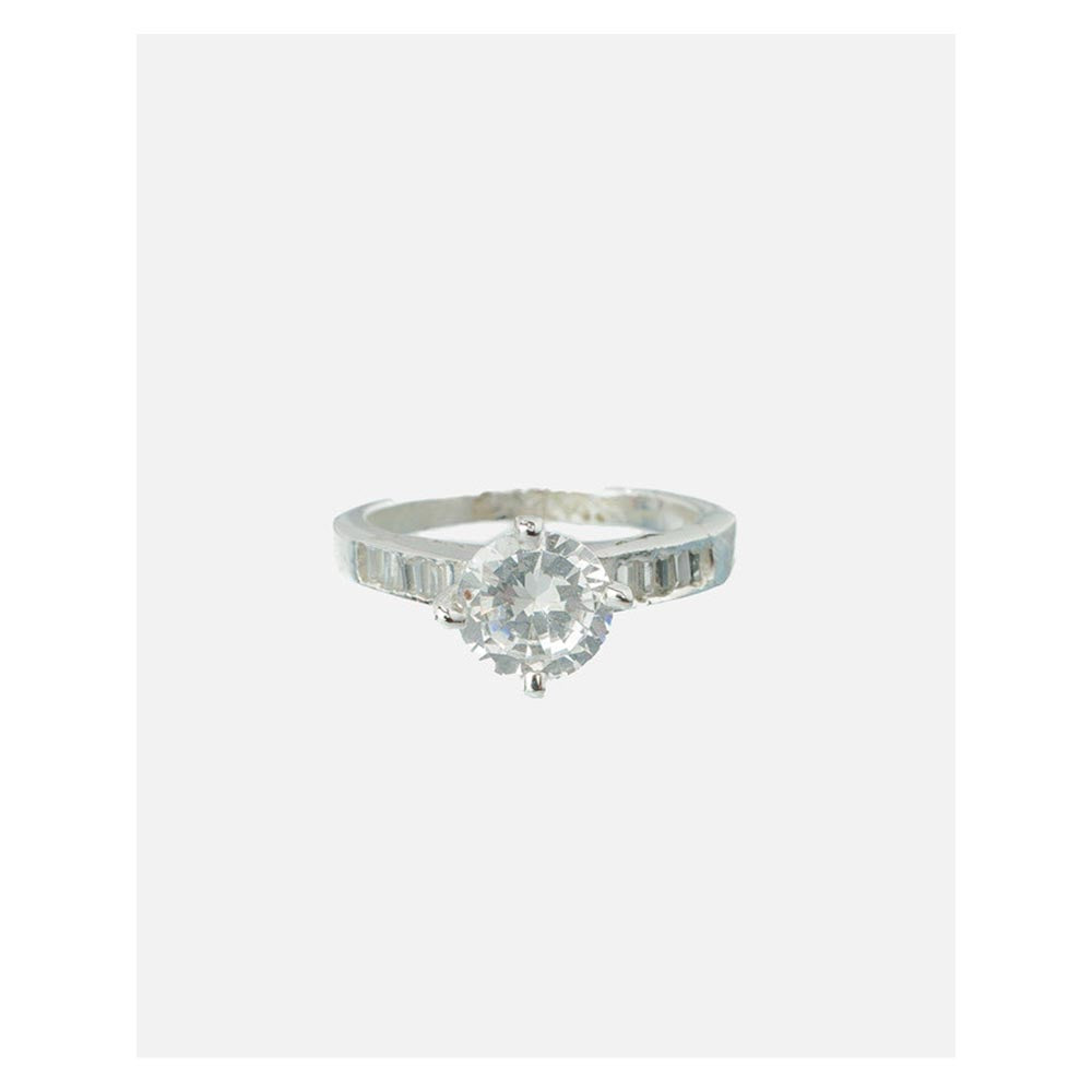 VIVINIA By Vidhi Mehra Zia 2.0 Silver Plated Womens Zircon Ring