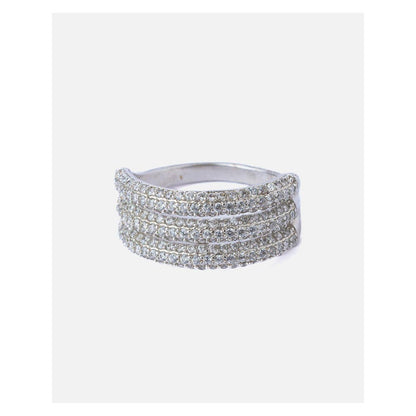 VIVINIA By Vidhi Mehra Silver Plated Womens Zircon Ring