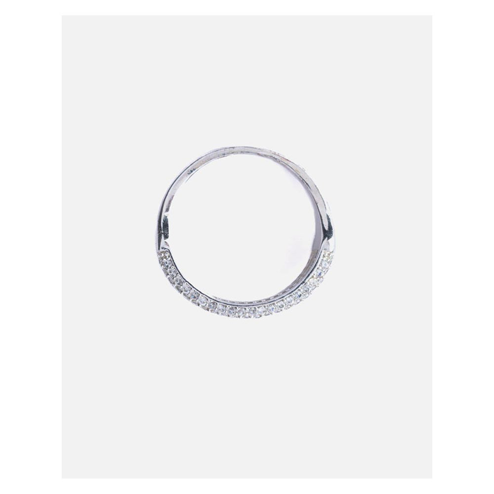VIVINIA By Vidhi Mehra Silver Plated Womens Zircon Ring