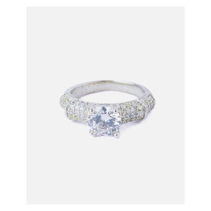 VIVINIA By Vidhi Mehra Silver Plated Womens Zircon Ring