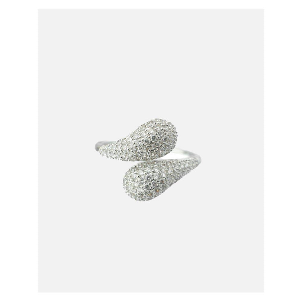 VIVINIA By Vidhi Mehra Zia 2.0 Silver Plated Womens Zircon Ring