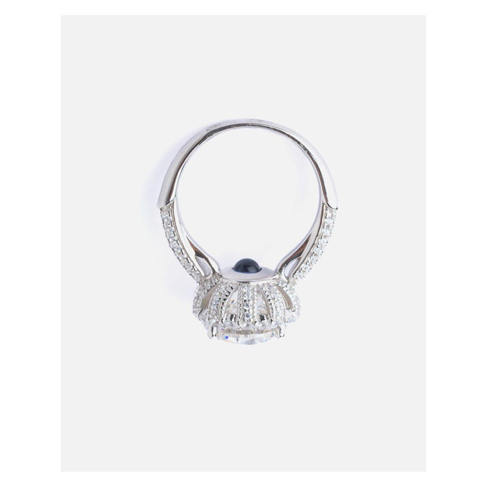 VIVINIA By Vidhi Mehra Silver Plated Womens Zircon Ring