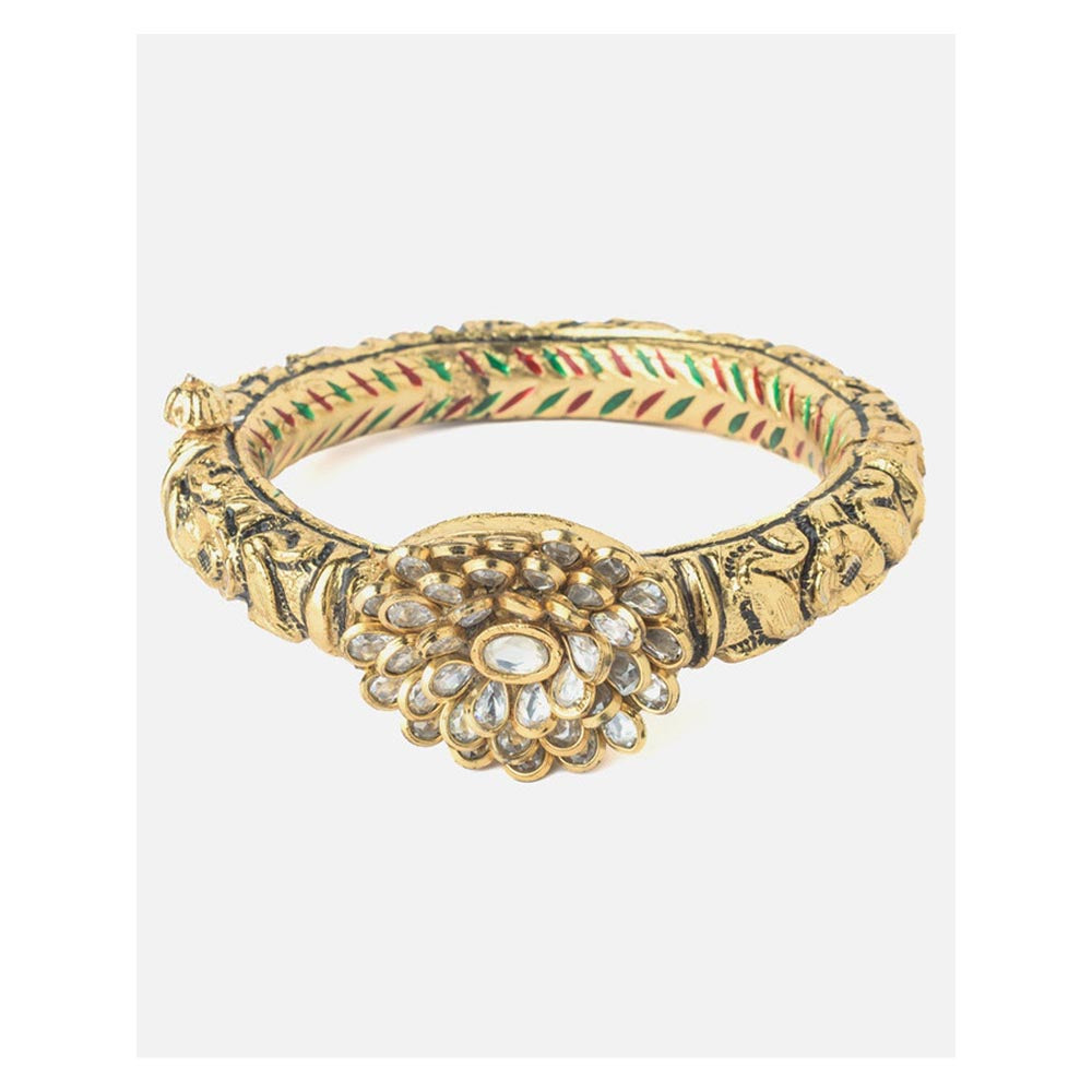 VIVINIA By Vidhi Mehra Gold Plated Temple Womens Kada