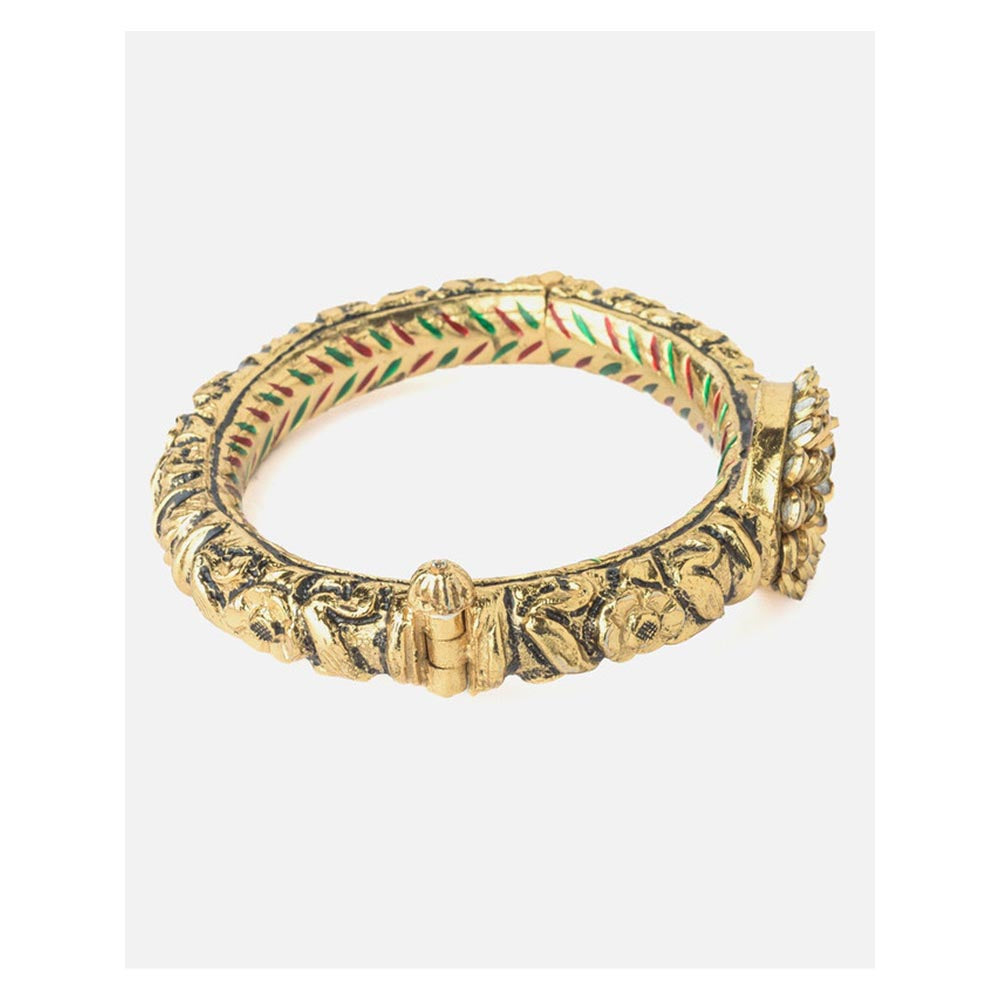 VIVINIA By Vidhi Mehra Gold Plated Temple Womens Kada