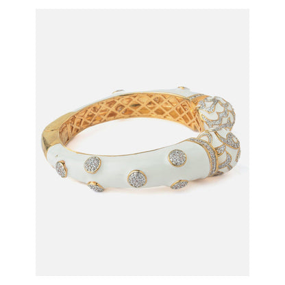 VIVINIA By Vidhi Mehra Gold Plated White Synthetic Stone Womens Kada